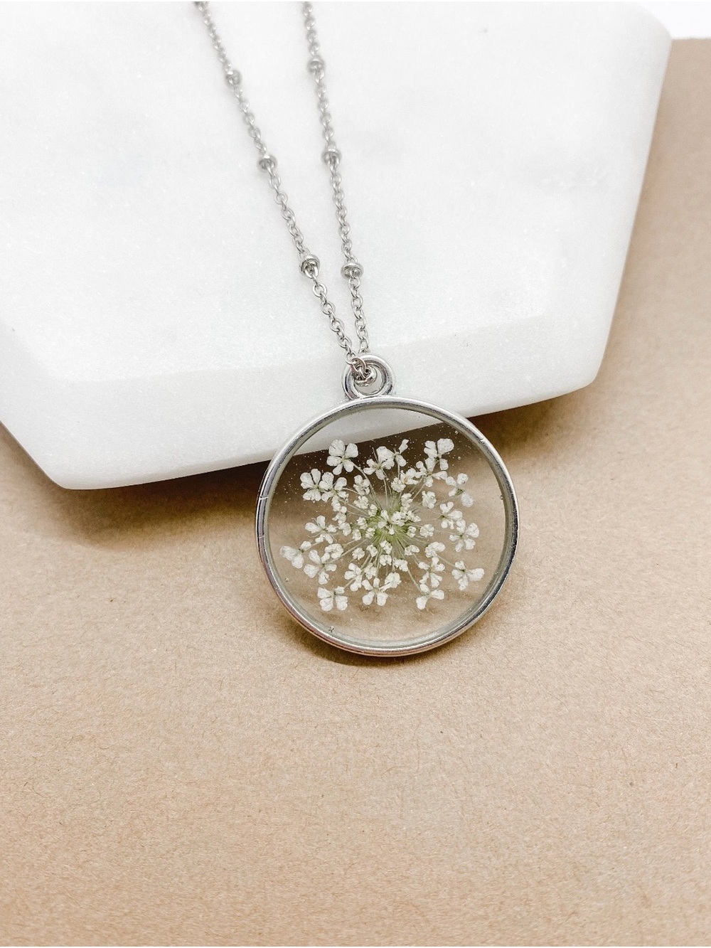 Handmade Real Pressed Flower Necklace